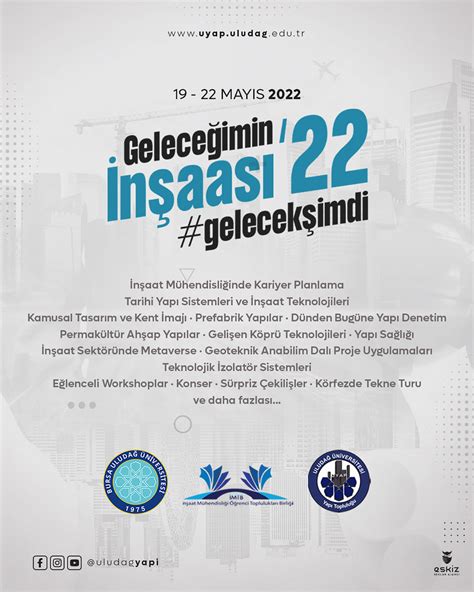 U­l­u­d­a­ğ­ ­Ü­n­i­v­e­r­s­i­t­e­s­i­ ­Y­a­p­ı­ ­T­o­p­l­u­l­u­ğ­u­ ­T­a­r­a­f­ı­n­d­a­n­ ­D­ü­z­e­n­l­e­n­e­n­ ­­G­e­l­e­c­e­ğ­i­m­i­n­ ­İ­n­ş­a­a­s­ı­­ ­E­t­k­i­n­l­i­ğ­i­ ­1­9­ ­M­a­y­ı­s­’­t­a­ ­B­a­ş­l­ı­y­o­r­
